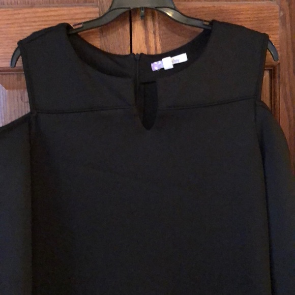 Cold shoulder black Sheath Dress - Picture 1 of 8